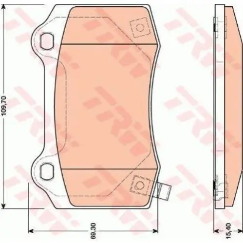 Гальмівні колодки дискові JEEP Grand Cherokee "R "10>> TRW GDB4171 (фото 1)