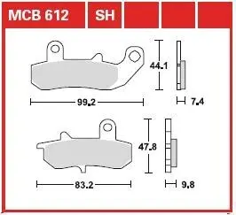 Гальмівна колодка (диск) TRW MCB612
