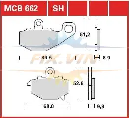 Гальмівні колодки TRW MCB662 (фото 1)