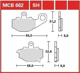 Гальмівні колодки TRW MCB662