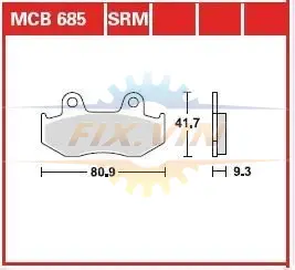 Гальмівна колодка (диск) TRW MCB685SRM (фото 1)