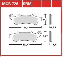 Гальмівна колодка (диск) TRW MCB726SRM