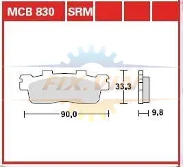 Гальмівна колодка (диск) TRW MCB830SRM (фото 1)