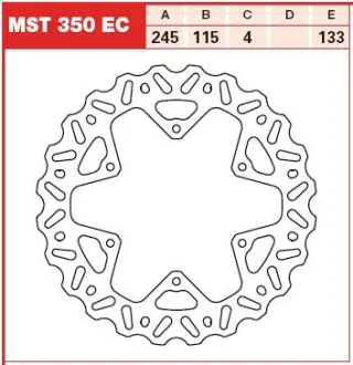 Гальмівний диск TRW MST350EC