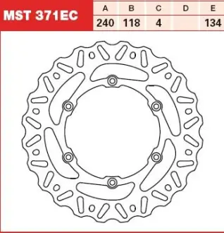 Гальмівний диск TRW MST371EC