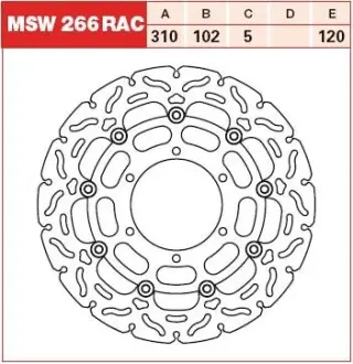 Гальмівний диск TRW MSW266RAC
