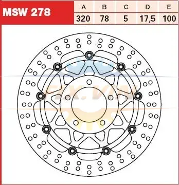 Гальмівний диск TRW MSW278 (фото 1)