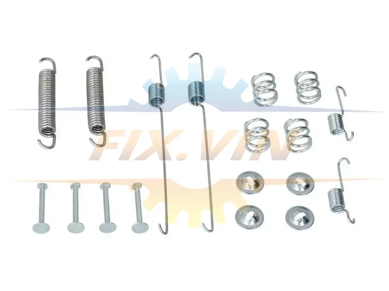 Монтажний набір гальмівної колодки (AKEBONO) DAIHATSU CUORE VI, CUORE VII, MATERIA, SIRION SUBARU JUSTY IV 0.7-1.5LPG 05.03- TRW SFK414 (фото 1)