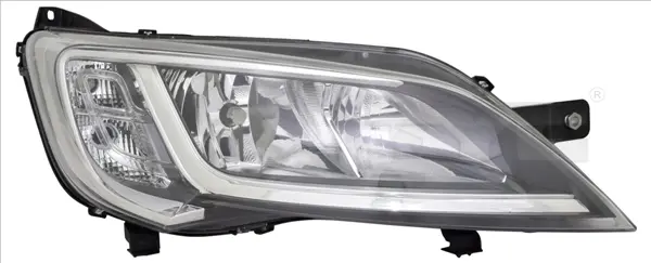 Фара Прав (H7/H7/W21, електричн, з мотором, колір відбивача: хром) CITROEN JUMPER II FIAT DUCATO PEUGEOT BOXER 06.14-12.17 TYC 2014775052 (фото 1)