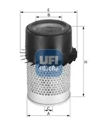 Фільтр повітряний 128x365x103x62,9 AEBI TT 95, TP 47 BOBCAT 825 CARRARO 3800 TIGRETRAC, 4300 SUPERTIGRE, 5500 SUPERTIGRE, 5500 TIGRONE CASE IH 350 D, 450 B DOOSAN 460, 460 PLUS UFI 2733400 (фото 1)