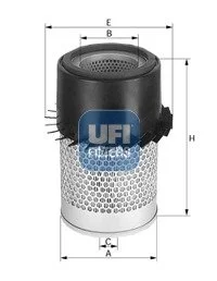 Фільтр повітряний 128x365x103x62,9 AEBI TT 95, TP 47 BOBCAT 825 CARRARO 3800 TIGRETRAC, 4300 SUPERTIGRE, 5500 SUPERTIGRE, 5500 TIGRONE CASE IH 350 D, 450 B DOOSAN 460, 460 PLUS UFI 2733400