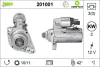 Стартер (12В, 2кВт, новий) AUDI A3, TT SEAT ALTEA, ALTEA XL, CORDOBA, IBIZA III, IBIZA IV, IBIZA IV SC, LEON, TOLEDO III SKODA FABIA I, FABIA I PRAKTIK, FABIA II, OCTAVIA II 1.4-2.0D 10.99- Valeo 201001 (фото 1)