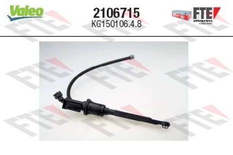 VALEO PEUGEOT Головний циліндр зчеплення 308 I (4A_, 4C_) 1.6 16V 07-17 Valeo 2106715