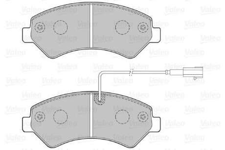 Гальмівні колодки дискові CITROEN/PEUGEOT Jumper/Boxer &quot;2,2-3,0 &quot;F &quot;06&gt;&gt; Valeo 301276 (фото 1)