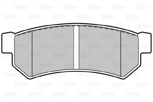 Гальмівні колодки дискові CHEVROLET Lacetti/Nubira "1,4-2,0 "R "05-11 Valeo 301343 (фото 1)
