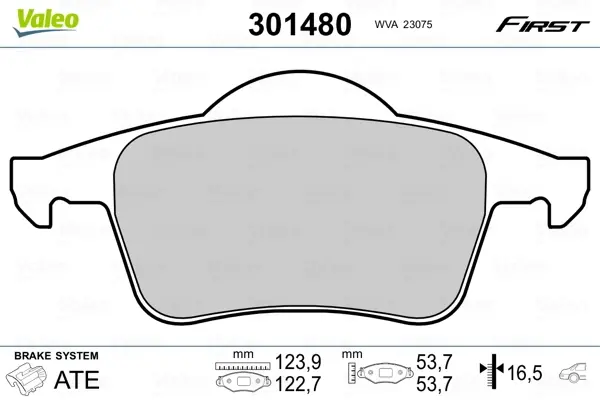 Гальмівні колодки First VOLVO S60/S70/S80/V70/XC70 "R "95-10 Valeo 301480 (фото 1)
