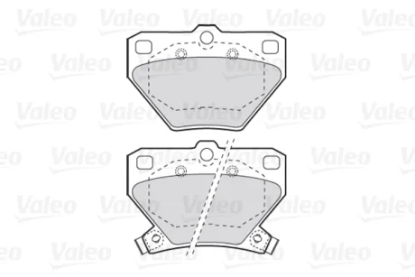 Гальмівні колодки дискові TOYOTA Celica/Corolla/Prius/Yaris "1,0-2,0 "R "99-09 Valeo 301577