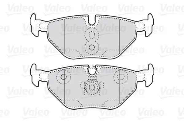 Гальмівні колодки дискові BMW/MG/ROVER/SAAB 3/Z1/Z4/ZT/75/9-5 "1,6-4,6 "R "88-09 Valeo 301753 (фото 1)