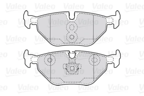 Гальмівні колодки дискові BMW/MG/ROVER/SAAB 3/Z1/Z4/ZT/75/9-5 "1,6-4,6 "R "88-09 Valeo 301753