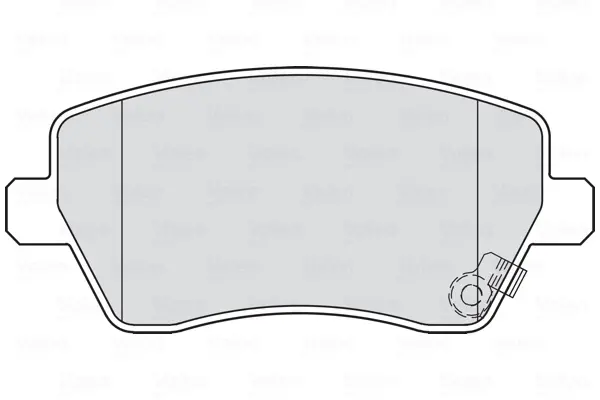 Гальмівні колодки дискові OPEL/SUZUKI Agila/Splash/Swift "1,0-1,6 "F "05>> Valeo 301847 (фото 1)