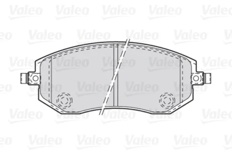 Гальмівні колодки дискові SUBARU Forester/Impreza/Legacy/Outback "1,5-3,0 "F "98-14 Valeo 301853