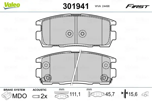 Гальмівні колодки First CHEVROLET/OPEL Captiva/Antara "R "06>> Valeo 301941 (фото 1)