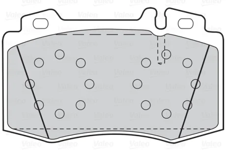 Гальмівні колодки дискові MERCEDES C-Class/CLK/CLS/E-Class/S-Class/SL/SLK "1,8-6,0 "F "92-12 Valeo 302044