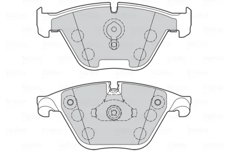 Гальмівні колодки дискові BMW 5/6/7 "F "04-18 Valeo 302273