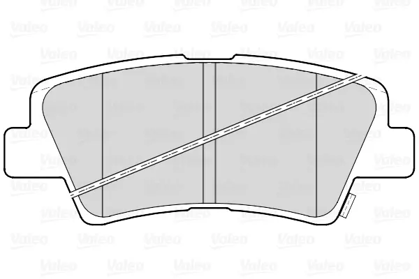 Гальмівні колодки дискові HYUNDAI/KIA/SSANGYONG Actyon/Ceed/i30/Optima/Picanto "1,0-2,0 "R "10>> Valeo 302335 (фото 1)