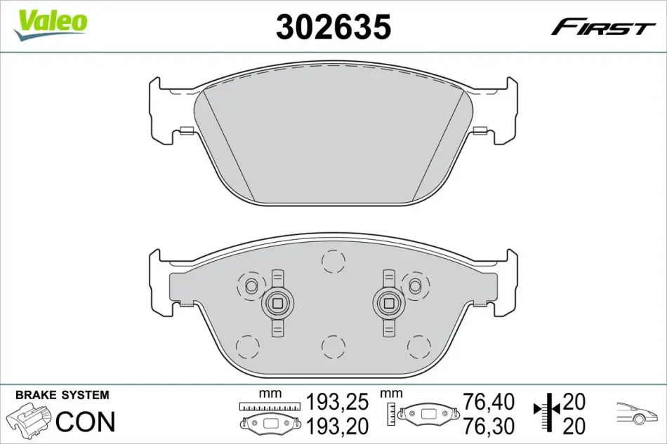 Гальмівні колодки First AUDI A8/Q5 "F "09-18 Valeo 302635 (фото 1)
