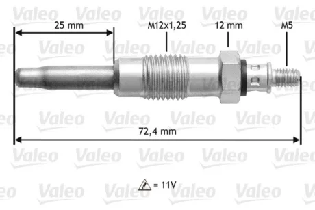 Свеча накаливания Valeo 345100
