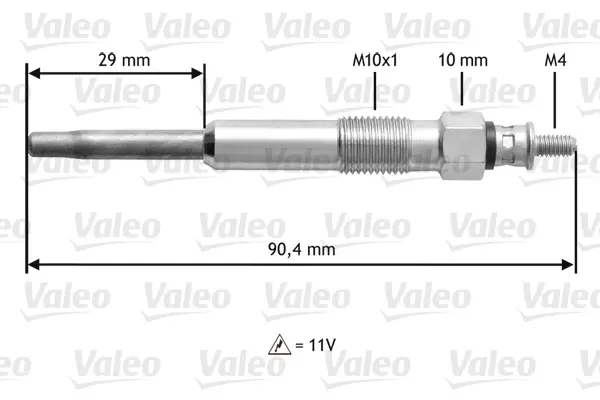 Свеча накаливания Valeo 345101 (фото 1)