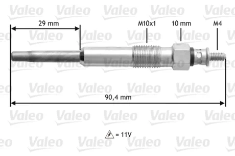 Свеча накаливания Valeo 345101