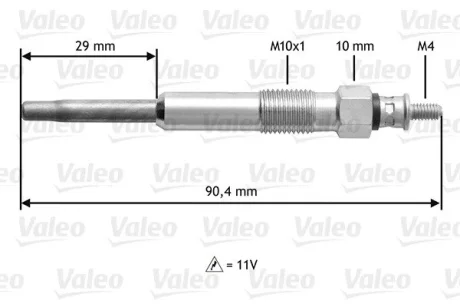 Свеча накаливания Valeo 345102