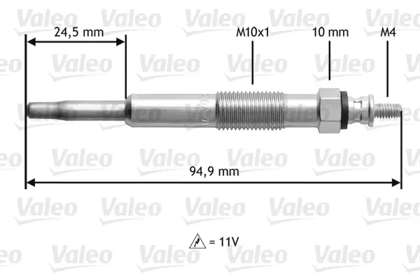Свеча накаливания Valeo 345110 (фото 1)