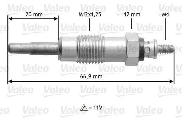 Свеча накаливания Valeo 345111 (фото 1)
