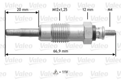 Свеча накаливания Valeo 345111
