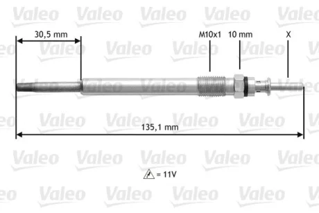 Свеча накаливания Valeo 345112