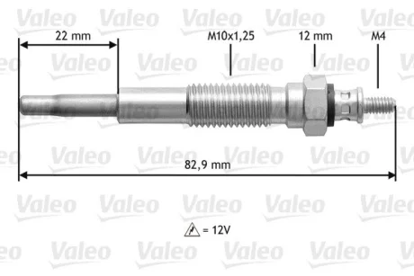 Свеча накаливания Valeo 345148