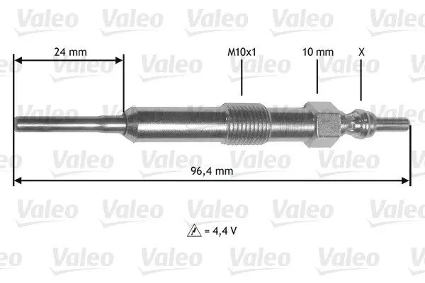 Свеча накаливания Valeo 345171 (фото 1)