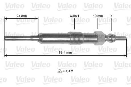 Свеча накаливания Valeo 345171