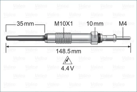 VALEO CITROEN свічка розжарювання Jumper HDI,Peugeot 11-,Ford Transit 2.2TDCi Valeo 345225