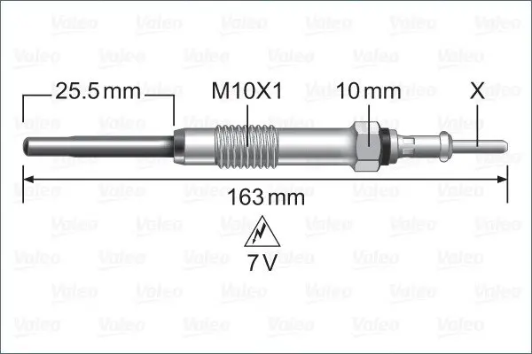 VALEO RENAULT Свічка розжарювання 7V Laguna,Master III,Trafic II,Opel Movano,Nissan 2.0/3.0dCi 07- Valeo 345252 (фото 1)