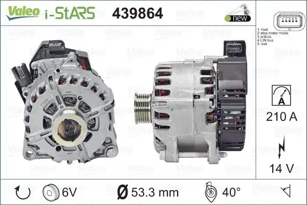 Генератор Valeo 439864 (фото 1)