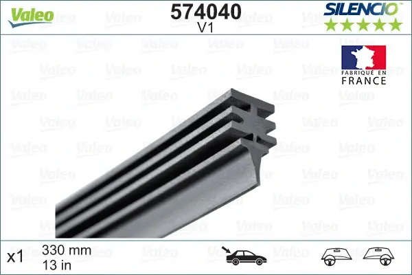 Гума для склоочисника Valeo 574040 (фото 1)