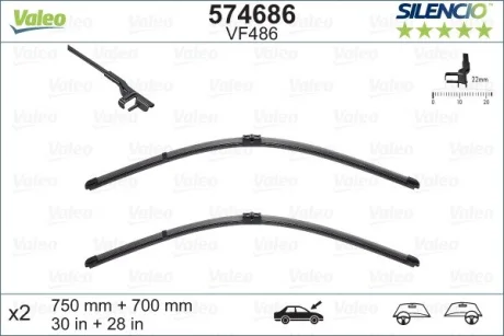 Щітки склоочисника Valeo 574686