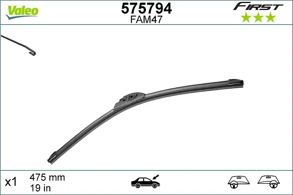 Щітка склоочисника VALEO COMPACT 480мм 1шт Valeo 575794 (фото 1)