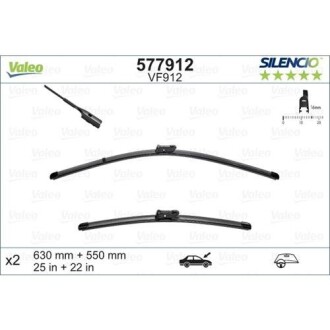 Щетки стеклоочистителя 625/550 мм SILENCIO FLAT BLADE SET Volkswagen: Tiguan внедорожник (AD1, BT1), Touareg внедорожник (CR), Tiguan внедорожник (BW), Tiguan внедорожник (BW2) (USA), TERAMONT внедорожник (CA1)
Porsche: Cayenne внед Valeo 577912 (фото 1)