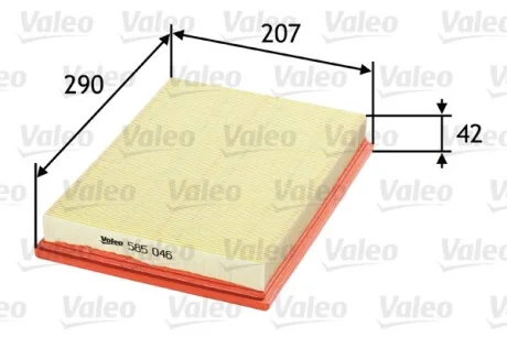 Фільтр повітряний OPEL Combo/Corsa/Meriva/Tigra "1,0-1,8 "00>> Valeo 585046