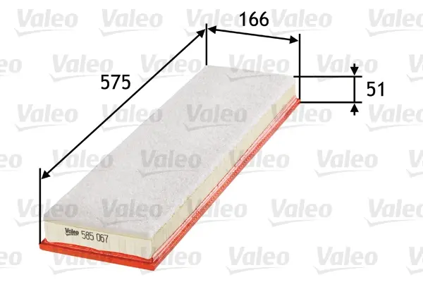 Фільтр повітряний BMW 3/5/7 "2,5 "91-04 Valeo 585067 (фото 1)